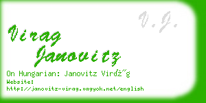 virag janovitz business card